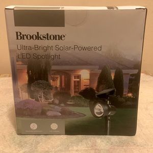 Brookstone Ultra-Bright Solar-Powered LED Spotlight